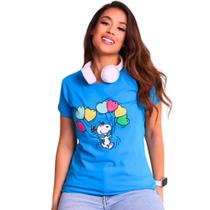 T-shirt snoopy balões - azul T-shirt snoopy balões - azul