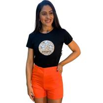 T-shirt snoopy coach - preta T-shirt snoopy coach - preta