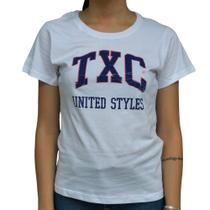 T Shirt Txc Branco Logo Azul T Shirt Txc Branco Logo Azul