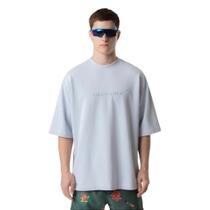 T-shirt unic basic embroidery - stoned blue