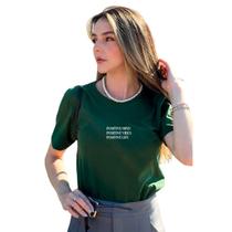 T-Shirt Verde Escuro Positive Mind - Cianitas