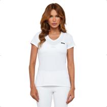 T-Shirt Vibs Camiseta Fitness Feminino Branco T-Shirt Vibs Camiseta Fitness Feminino Branco
