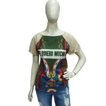 T-shirt zinco c/ frente sublimada frida tam p T-shirt zinco c/ frente sublimada frida tam p