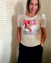 T-Shirts blusa camiseta com estampa bolinha T-Shirts blusa camiseta com estampa bolinha