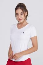 T-Shirts Feminina Branca Alongada Proteção UV50