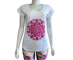 T-shirts Feminina Soltinha Mandala Violeta