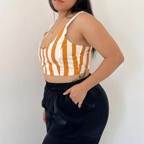 T0111-Blusa Casual Comfy Listras Parque Charmosa Moderna 4n2266