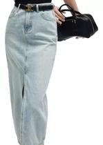 T0112-Saia Feminina Abertura Frontal Abotoar Bolsos Dia 4o1842