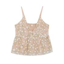 T0143-Blusa Casual Comfy Floral Alças Finas Fresquinha Leve Confortável Decote em V Dia a Dia Passeio 5AG0405