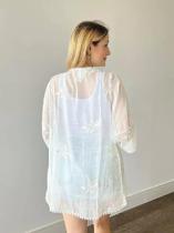 T0155-Kimono Feminino Verão Praiano Transparência Bordado 5f0608 T0155-Kimono Feminino Verão Praiano Transparência Bordado 5f0608