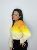 T0160-Blusa Festa Luxo Inverno Confortável Degradê Versátil 4d1106