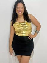 T0161-Blusa Festa Luxo Fim De Ano Decote Reto Metalizada 4d1602 T0161-Blusa Festa Luxo Fim De Ano Decote Reto Metalizada 4d1602