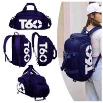 T60 Bolsa Mala Transversal Para Guardar Tenis E Roupas Azul