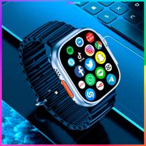 T800 Ultra Relógio Inteligente Smartwatch Digital Faz e Recebe Chamadas Troca Foto de Fundo A Prova D'gua Original com N