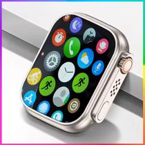 T800 Ultra Relógio Inteligente Smartwatch Digital Faz e Recebe Chamadas Troca Foto de Fundo A Prova D'gua Original com N - SVD Smartewear