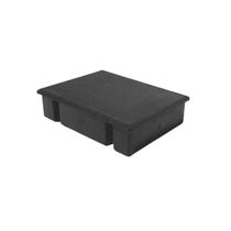 TA 3850 - Tampa plástica para tubo alumínio 1.5x2” Preta 10un