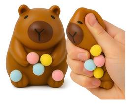 Taba Squish Capivara Tab Squishy Squishies Muji Fidget Toy Marrom-claro