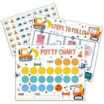 Tabela de adesivos Potty Training TIRYWT 10 Charts 216 adesivos