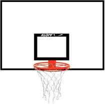 Tabela de Basquete Oficial 1,80x1,20m em Compensado Naval com Aro e Rede Klopf 1021