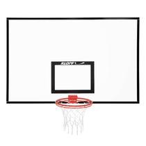 Tabela de Basquete Oficial 1,80x1,20m em Compensado Naval com Aro e Rede Klopf 1021