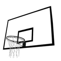 Tabela de Basquete Oficial Basketball 1,80x1,20cm Com Aro e Rede