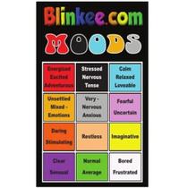 Tabela de cores do Mood Ring Blinkee para anéis de humor dos anos 70