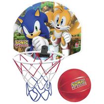 Tabela e Cesta de Basquete infantil com bola Sonic The Hedgehog SEGA 25x20