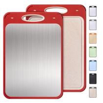 Tabla de Cortar Socisen 2 en 1 Acero Inoxidable con Asa