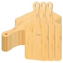 Tabla de cortar Zubebe madera 12 piezas con mango 11x5 pulgadas bambú