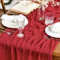 Table Runner Artoid Mode 160 polegadas Red Boho Gauze