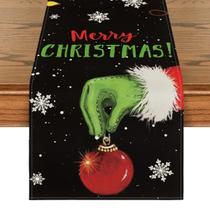 Table Runner Artoid Mode Feliz Natal Preto 33x305cm
