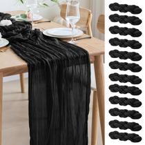 Table Runner Asee'm Cheesecloth 10 pés (3,5 L x 3 mL) preta 12 unidades Table Runner Asee'm Cheesecloth 10 pés (3,5 L x 3 mL) preta 12 unidades