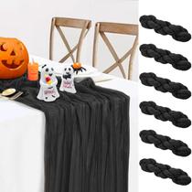 Table Runner BLUETOP Halloween Black Gauze 35x120cm, pacote com 6 Table Runner BLUETOP Halloween Black Gauze 35x120cm, pacote com 6