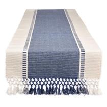 Table Runner DII Dobby Stripe, tecido 33x275cm, azul francês
