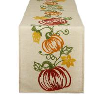 Table Runner DII Fall Bordado 14x70" de poliéster/linho Table Runner DII Fall Bordado 14x70" de poliéster/linho