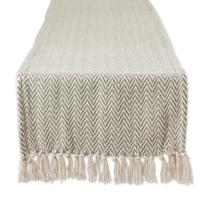 Table Runner DII Woven Basic Chevron 15x72 polegadas de alcachofra Table Runner DII Woven Basic Chevron 15x72 polegadas de alcachofra