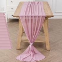 Table Runner Flohar Chiffon 29 x 300 cm, rosa empoeirado, pacote com 12 Table Runner Flohar Chiffon 29 x 300 cm, rosa empoeirado, pacote com 12