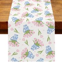 Table Runner Heyfary Chinoiserie Tulip Blue Toile 33x183cm