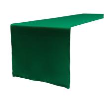 Table Runner LA Linen Poliéster Poplin 35x275cm Verde Esmeralda Table Runner LA Linen Poliéster Poplin 35x275cm Verde Esmeralda