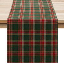 Table Runner Softalker 33x274 cm Green Buffalo Plaid Xmas