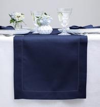 Table Runner Solino Home Linen azul marinho 183 cm de comprimento 100% linho