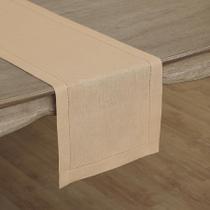 Table Runner Solino Home Linen bege com 229 cm de comprimento, 100% linho puro