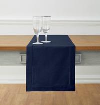 Table Runner Solino Home Linho de algodão marinho 35x300cm Table Runner Solino Home Linho de algodão marinho 35x300cm