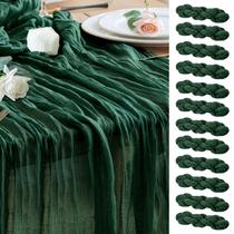 Table Runner Wokceer Cheesecloth Christmas, pacote com 12 cm, verde