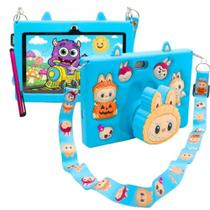 Tablet 7” Deasytech E15 64GB 4GB RAM Android 12 + Capa Labubu Azul