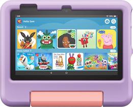 Tablet Amazon Fire 7 Kids 2+16GB Wifi (12A Geracao) + Capa de Protecao Roxo