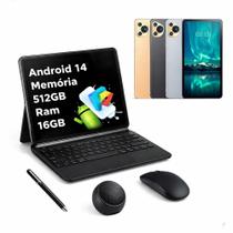 Tablet Android Pc Octa-Core 16GB RAM 512GB Armazenamento Alto Desempenho Multitarefas