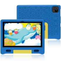 Tablet ApoloMedia Kids 10 polegadas e 32 GB de armazenamento Bateria de 5000 mAh azul
