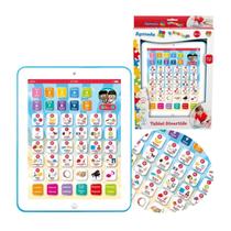 Tablet Bilingue Brinquedo Educativo Letras Número Música 6x1