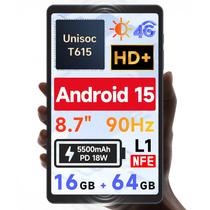 Tablet BNCF 2025 Novo Android 15 8,7" Unisoc T615 16 GB+64 GB